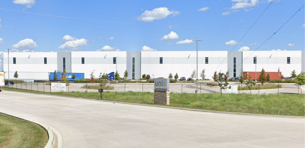 Unis Fulfillment facility in Elwood, Illinois